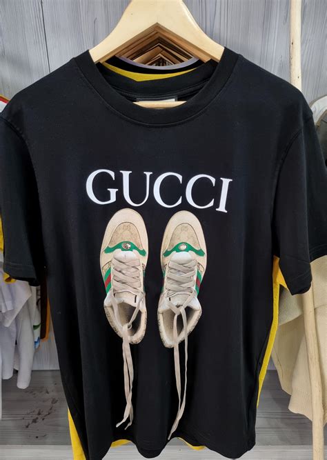 gucci shirt with shoe strings|Gucci t shirt sale.